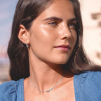 Ulla Silver Crystal Vine Earrings - view 4