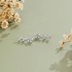 Ulla Silver Crystal Vine Earrings - view 1