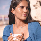 Greta Silver Crystal Vine Necklace - view 4