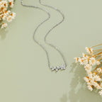 Greta Silver Crystal Vine Necklace - view 1