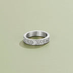Corinne Silver Sculpted Flower Band Ring - view 1