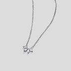 Bella Silver Crystal Leaf Pendant Necklace - view 4