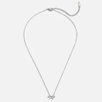 Bella Silver Crystal Leaf Pendant Necklace - view 5
