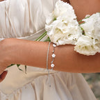Kalani Silver White Pearl Blossom Bracelet - view 1