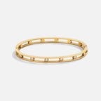 Sofia Crystal And Gold Bangle - view 4