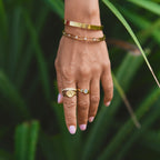 Sofia Crystal And Gold Bangle - view 3