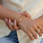Solana Gold Bangle Set - view 4