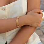 Solana Gold Bangle Set - view 2
