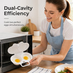 🥚 Smart Microwave Egg Poacher with Lid – Perfectly Poached Eggs in Minutes ✨