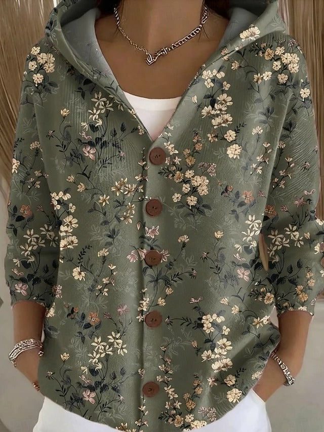 Tamora | Button-Front Hooded Cardigan with Pockets for Women