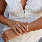Tasha Ribbed Gold Bangle - view 5