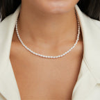 Temi Pearl Silver Necklace - view 2