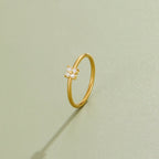 Daphne Tiny Petal Gold Ring - view 3