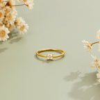 Daphne Tiny Petal Gold Ring - view 1