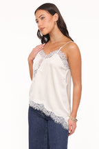 Avere Cream Lace Asymmetrical Cami - view 3
