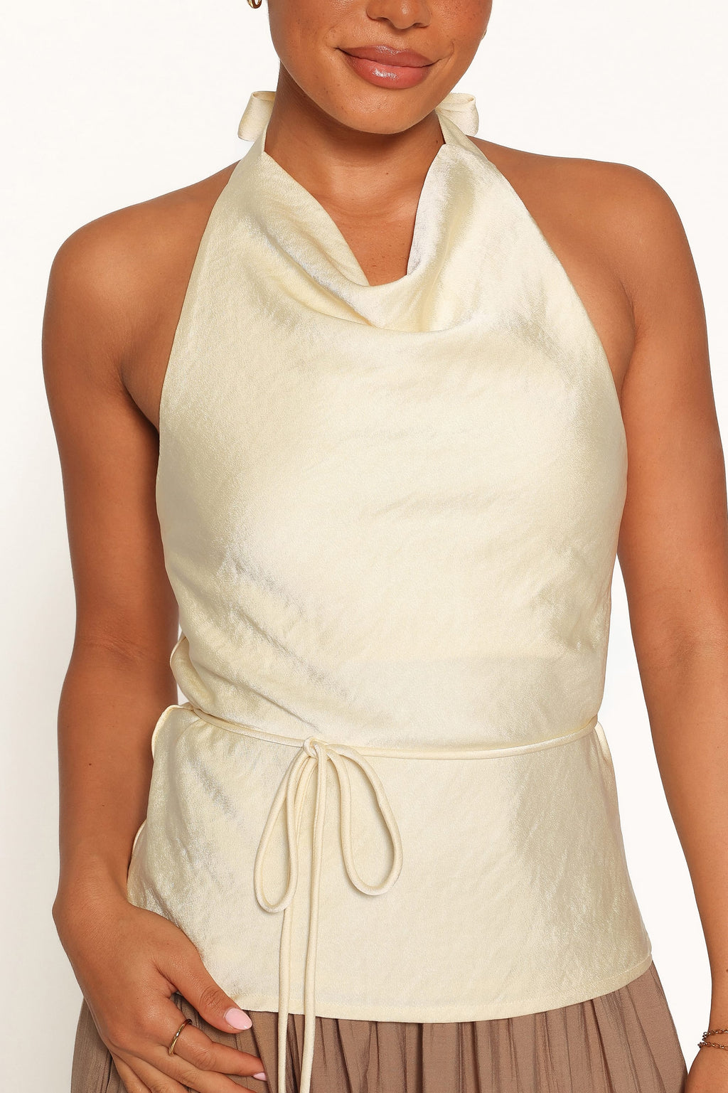 Brenn Butter Yellow Halterneck Top - view 7