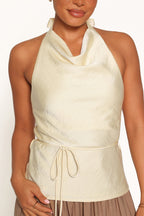 Brenn Butter Yellow Halterneck Top - view 7