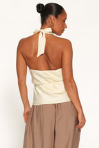 Brenn Butter Yellow Halterneck Top - view 5