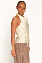 Brenn Butter Yellow Halterneck Top - view 4