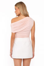 Jacki Light Pink Asymmetric Top - view 4