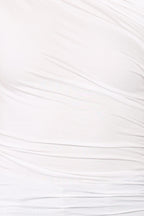 Jacki White Cotton Asymmetric Top - view 6