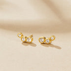 Liora Trio Crystal Stud Earrings - view 3