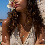 Faye Turquoise Bead Chain Necklace - view 4