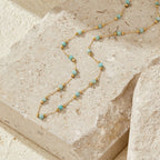 Faye Turquoise Bead Chain Necklace - view 1