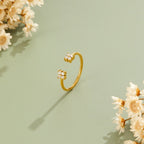 Eliane Twin Petal Gold Ring - view 1
