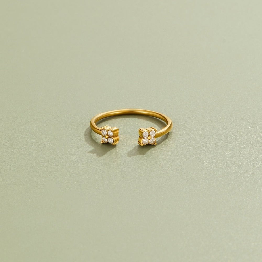 Twin Petal Gold Ring
