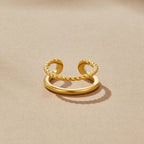 Tyra Twisted Gold Ring - view 1