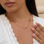 Vina Gold Multi Layered Chain Necklace - view 2