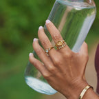 Fenna Vintage Aquamarine Wrap Ring - view 3
