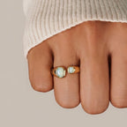 Fenna Vintage Aquamarine Wrap Ring - view 2