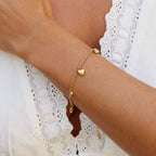 Isolde Vintage Gold Heart Charm Bracelet - view 2