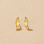Monet Vintage Gold Leaf Earrings - view 4