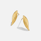 Monet Vintage Gold Leaf Earrings - view 1