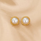 Monet Vintage Pearl Earrings - view 3