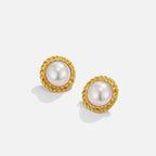 Monet Vintage Pearl Earrings - view 1