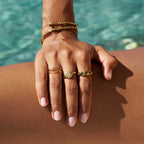 Galina Vintage Peridot Gold Ring - view 4