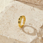 Galina Vintage Peridot Gold Ring - view 3