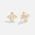 Free White Blossom Petal Earrings