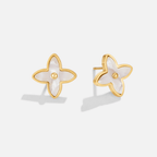 Olwen Free Gift White Blossom Petal Earrings - view 1