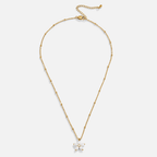 Isla White Flower Pearl Pendant Necklace - view 4