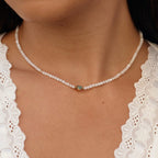 Selene White Bead Necklace - view 2