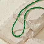 Kira Green Onyx Necklace - view 2