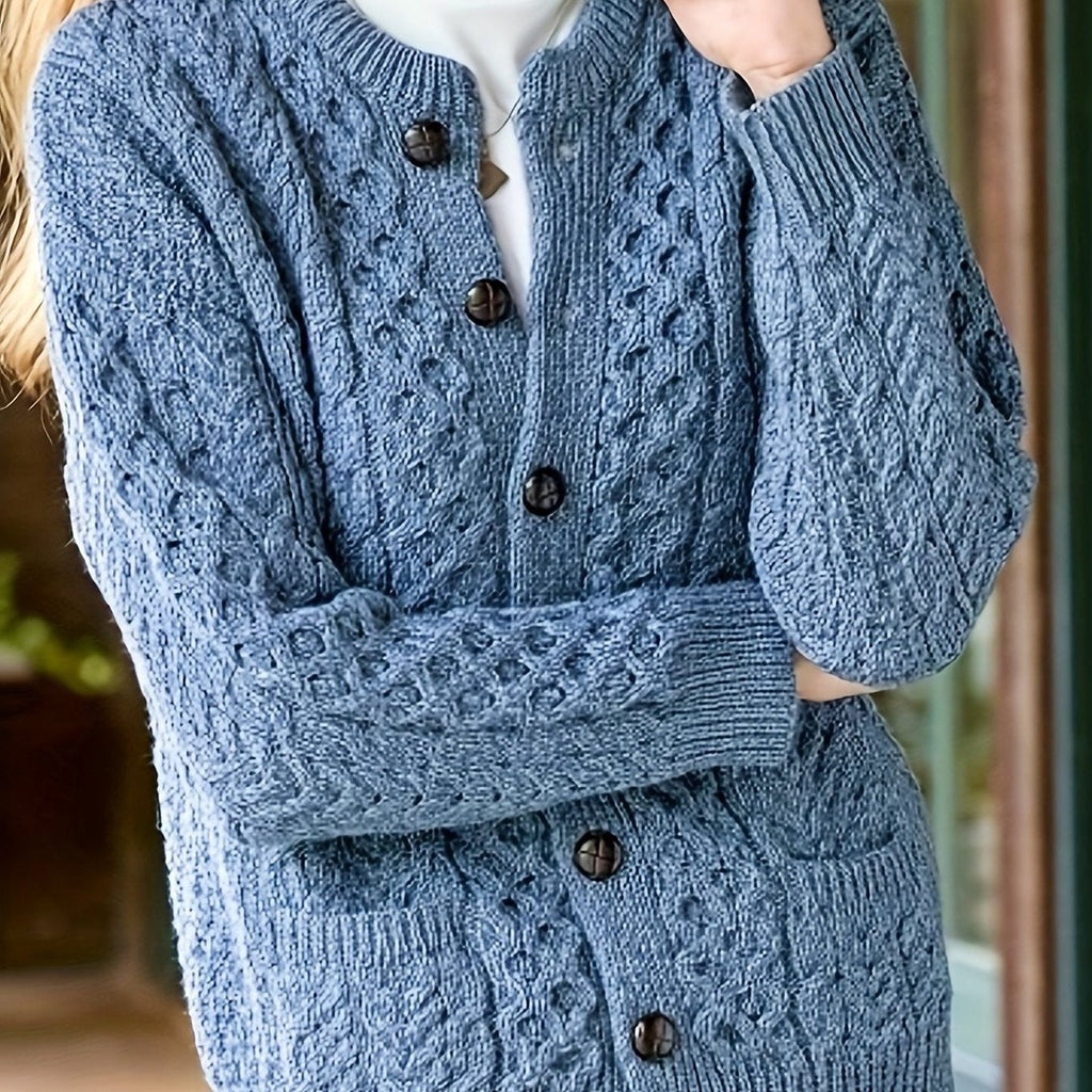 Ysabeau | Textured Button-Front Cardigan for Women