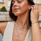 Zola Geometric Silver Necklace - view 6